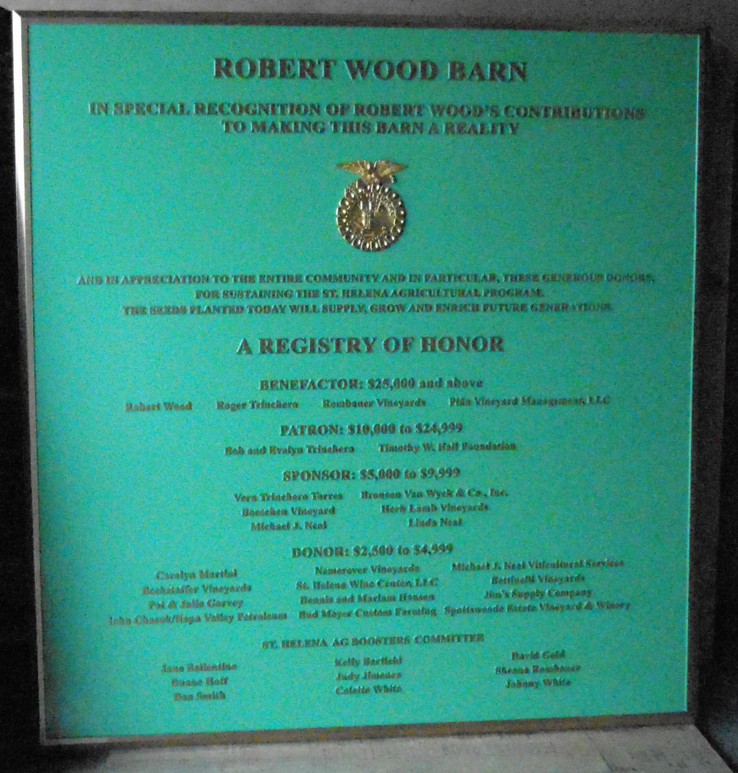 A bronze plaque